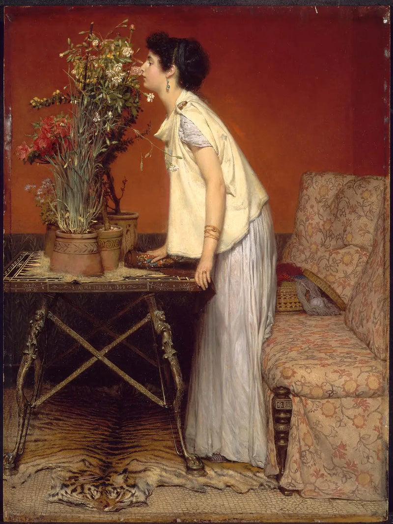 Kadın ve Çiçekler - Lawrence Alma-Tadema
