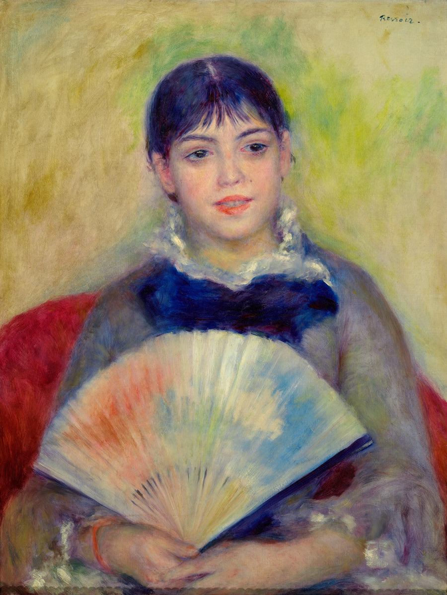 Yelpaze Tutan Kadın - Pierre-Auguste Renoir