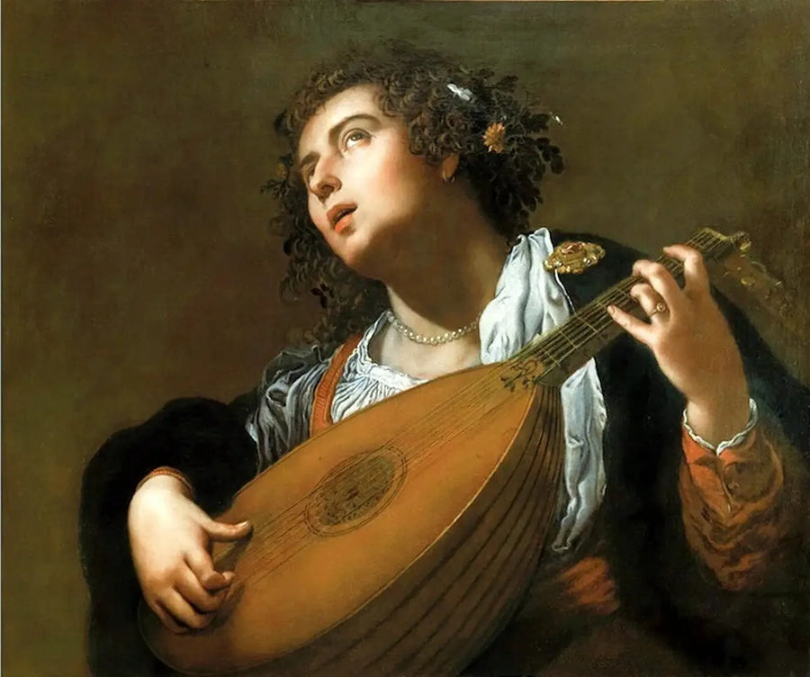 Kadın Lut çalarken - Artemisia Gentileschi