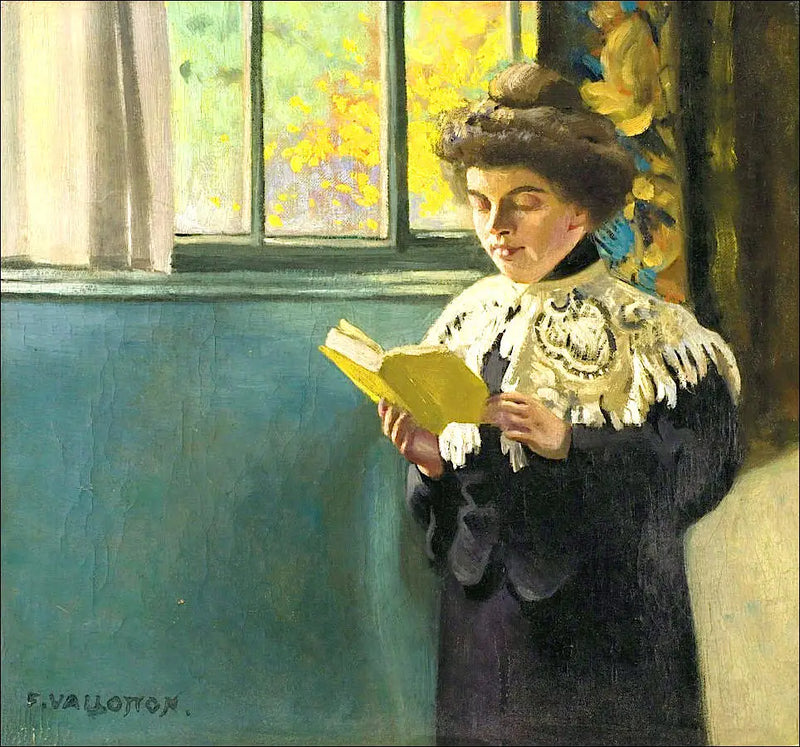 Kadın pencere önünde okuyor - Félix Vallotton
