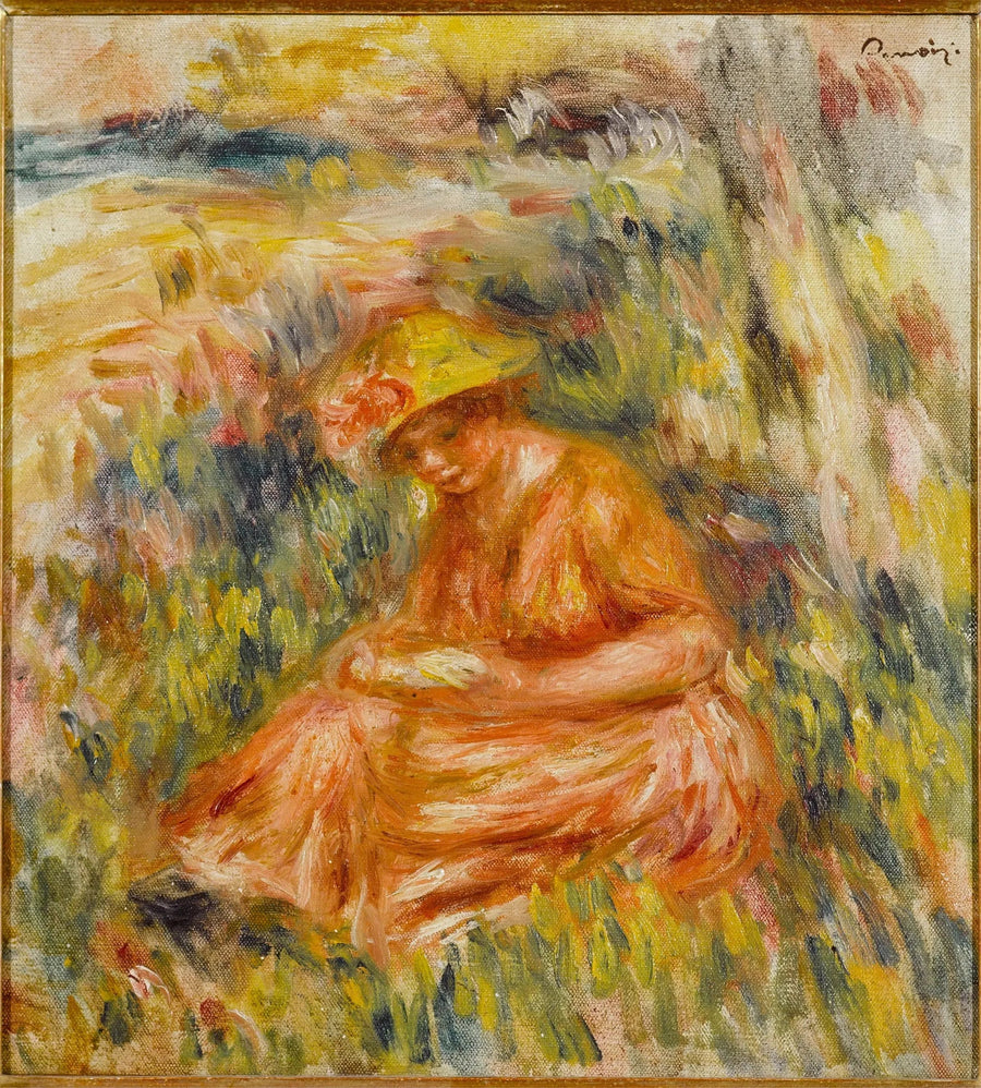 Manzara içinde okuyan kadın - Pierre-Auguste Renoir