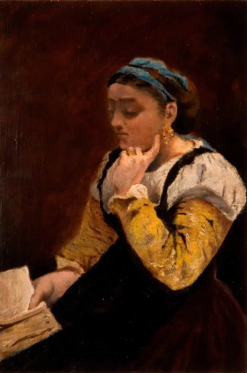 Kadın okuyor - Jean-Baptiste Camille Corot