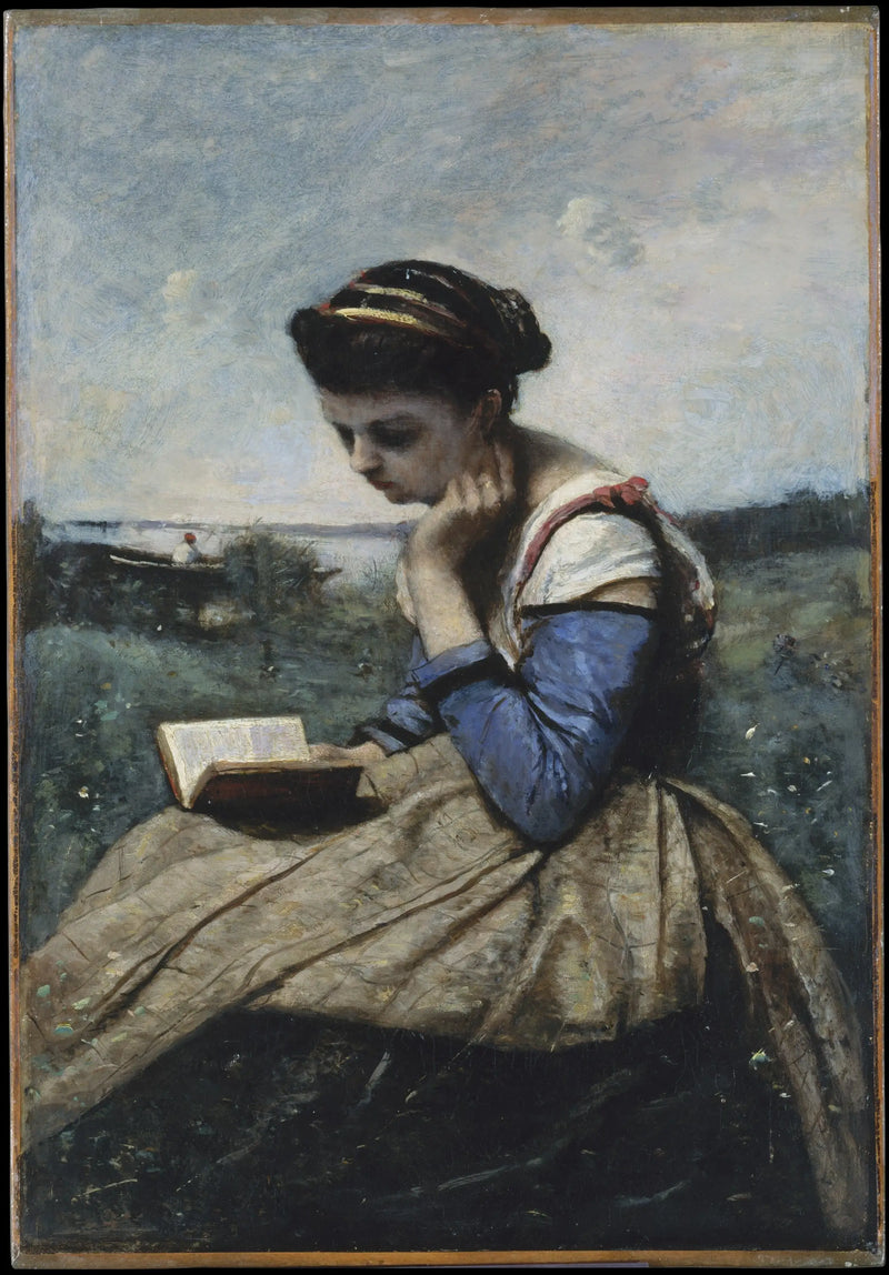 Kadın Okuyor - Jean-Baptiste Camille Corot