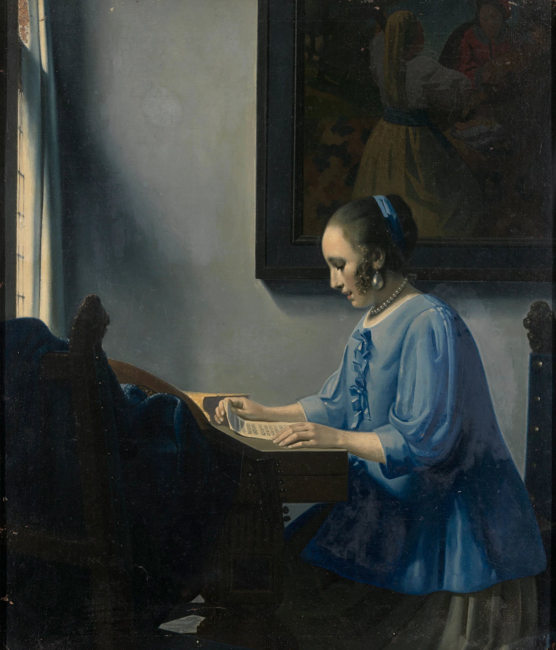 Femme lisant de la musique - Han van Meegeren