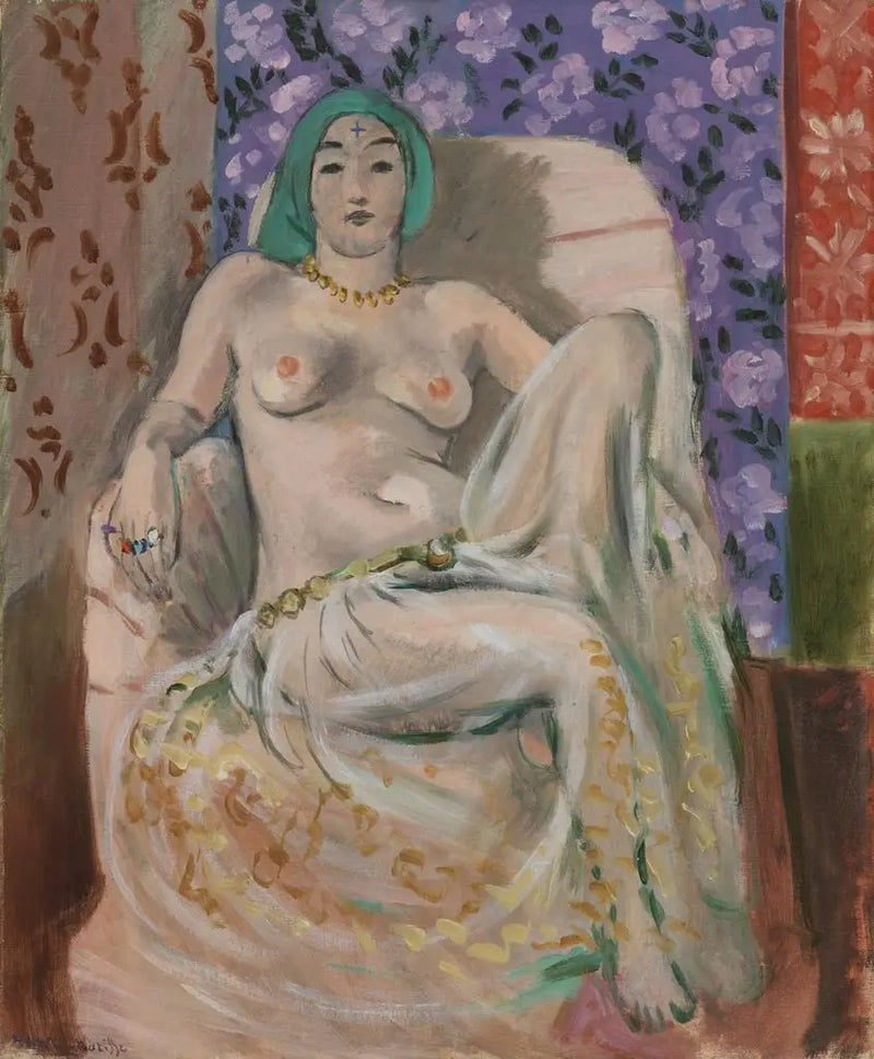 Mağrip Kadını (Kaldırılmış Diz) [Mağrip Kadını (Kaldırılmış Diz)] - Henri Matisse