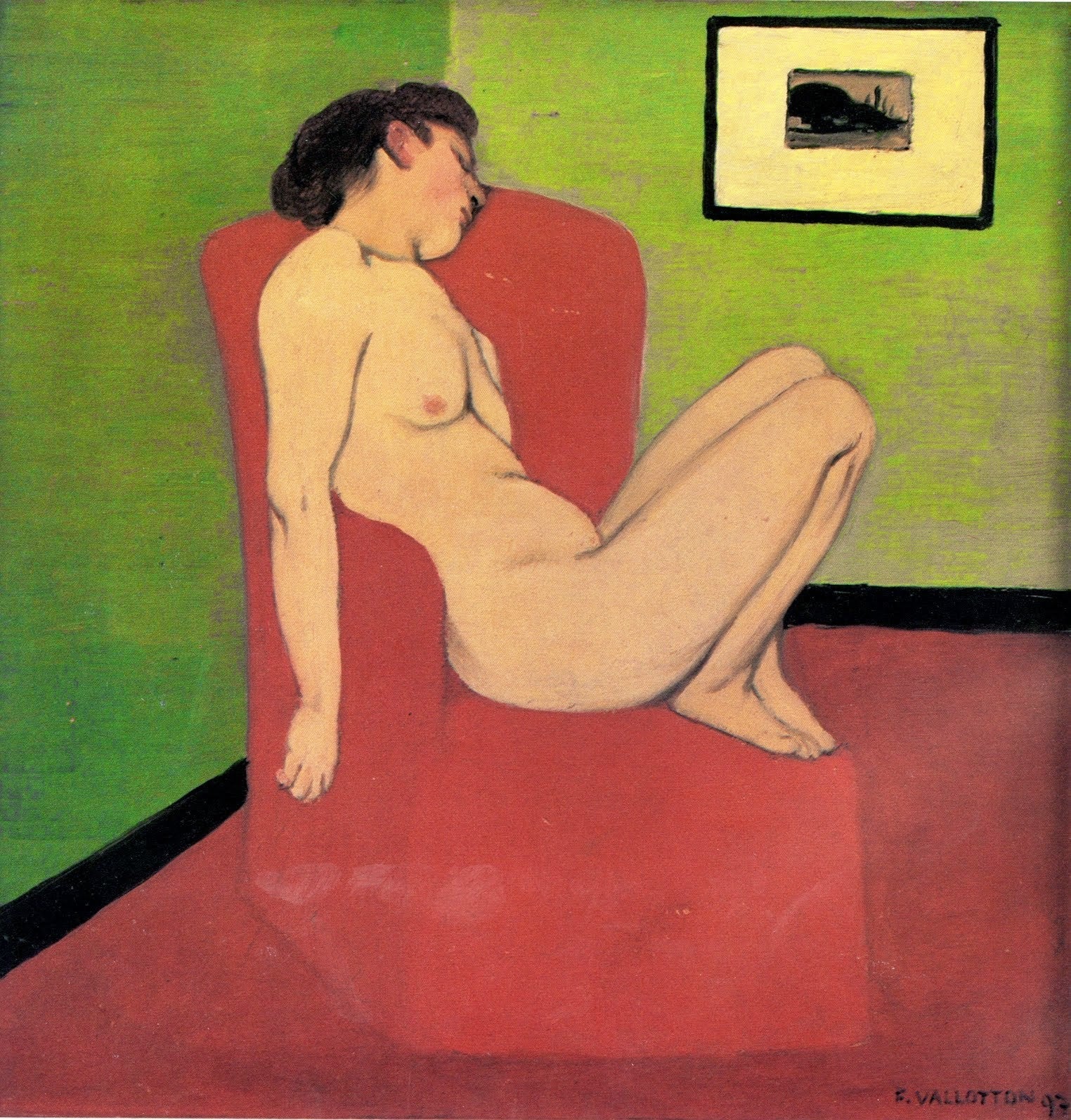 Femme nue assise dans un fauteuil - Félix Vallotton