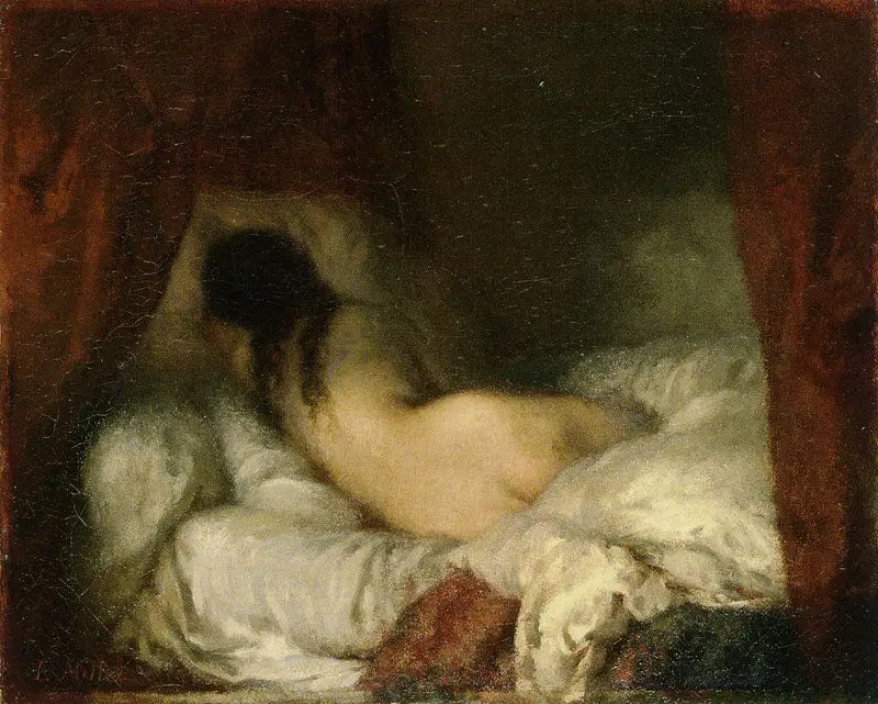 Çıplak kadın yatar - Jean-François Millet