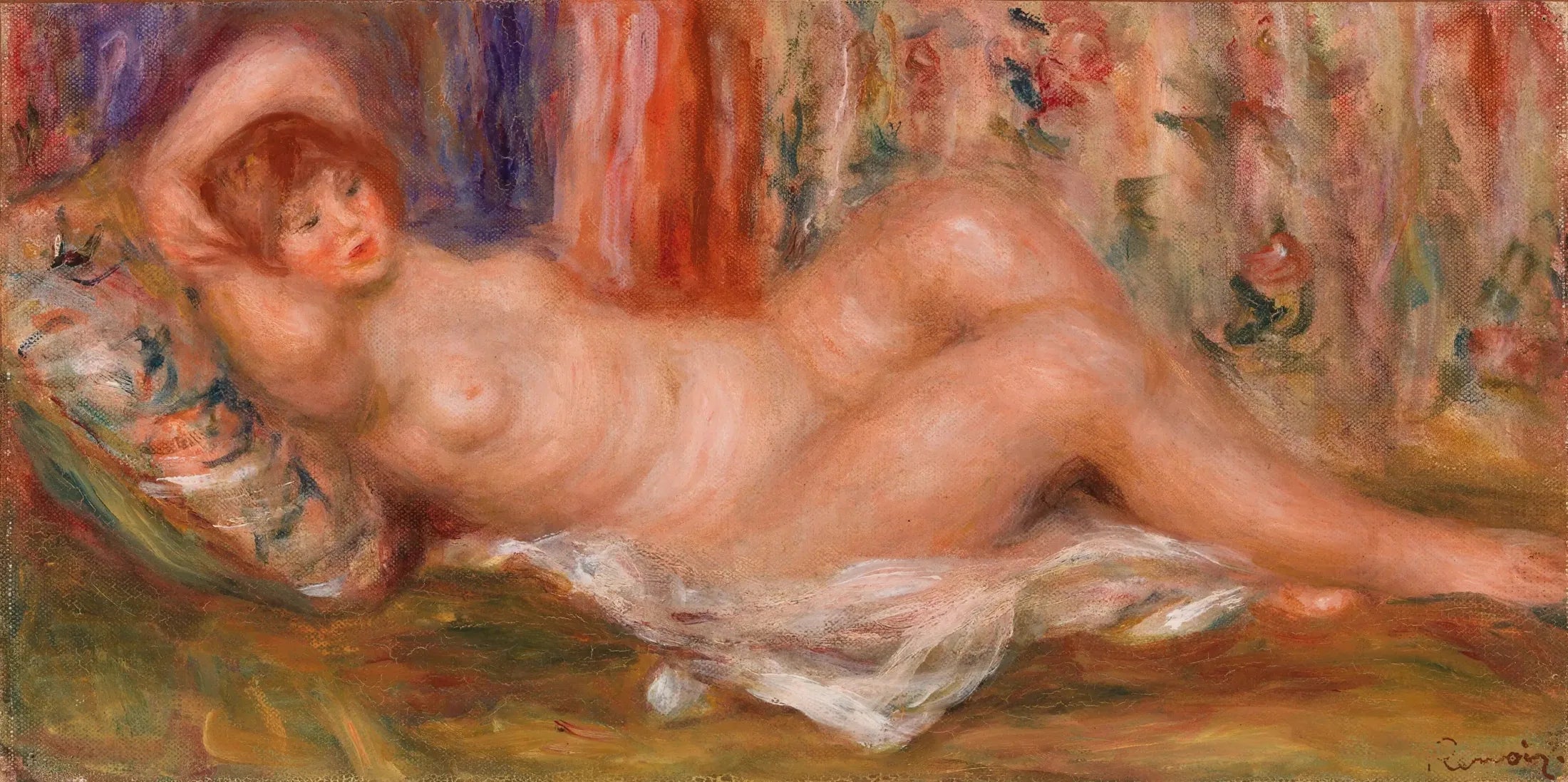 Femme nue couchée sur le dos - Pierre-Auguste Renoir image 1 tableau peint à l’huile sur toile