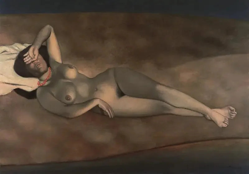 Çıplak kadın kumda uzanmış - Félix Vallotton
