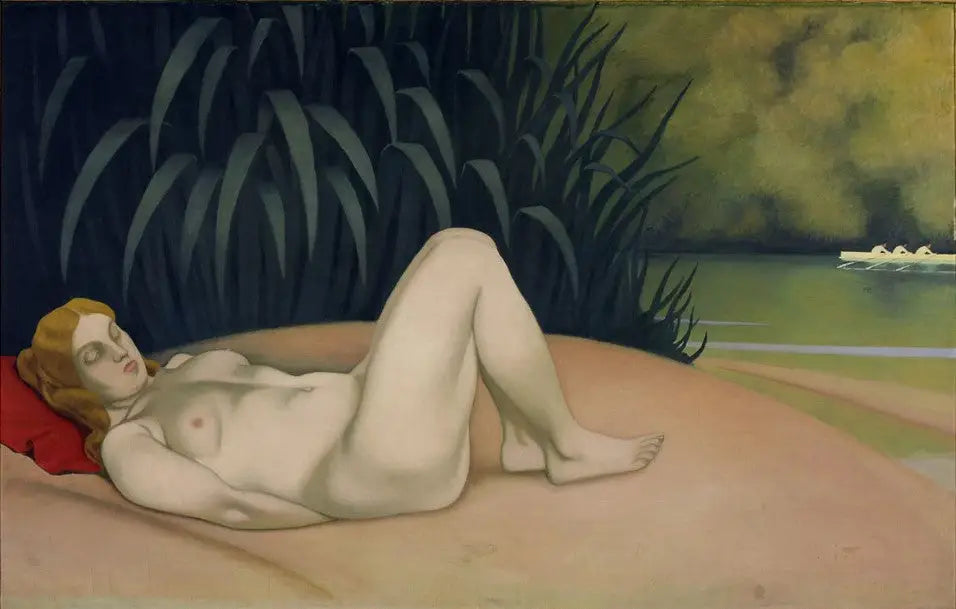 Femme nue endormie au bord de l’eau - Félix Vallotton - Alpha Reproduction