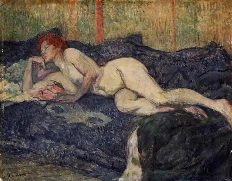 Divanda Yatan Çıplak Kadın - Henri de Toulouse-Lautrec