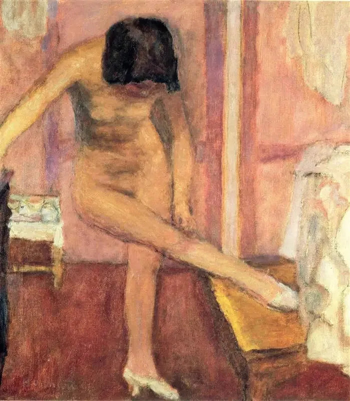 Çömelmiş çıplak kadın - Pierre Bonnard