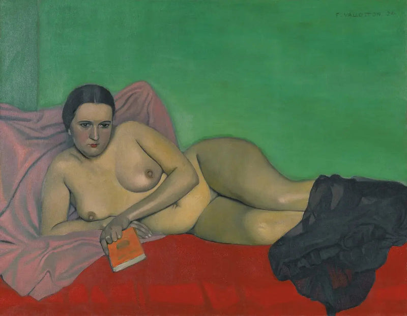 Çıplak kadın bir kitap tutuyor - Félix Vallotton