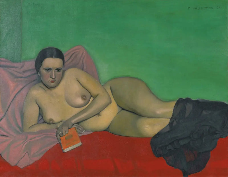 Çıplak kadın bir kitap tutuyor - Félix Vallotton