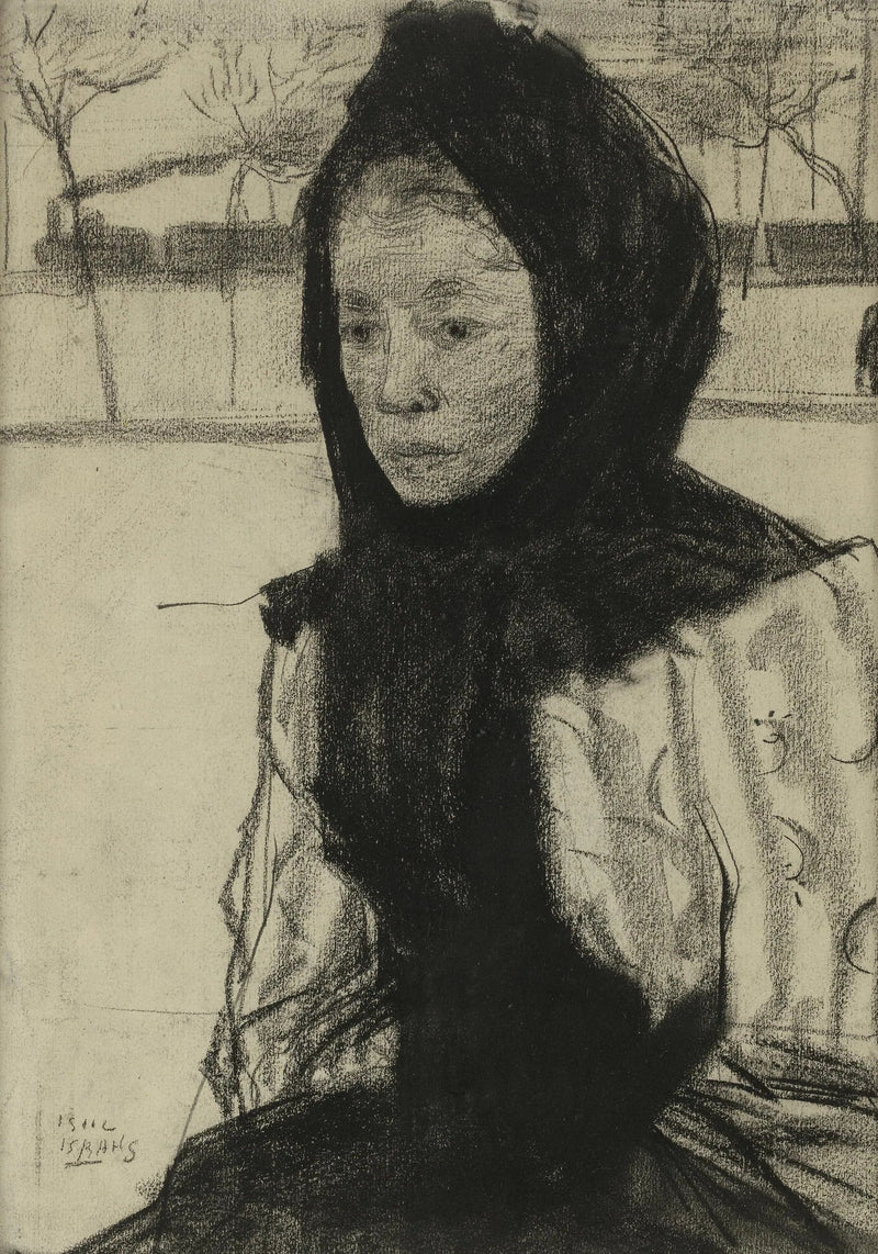 Kadın şal takmış - Isaac Israëls