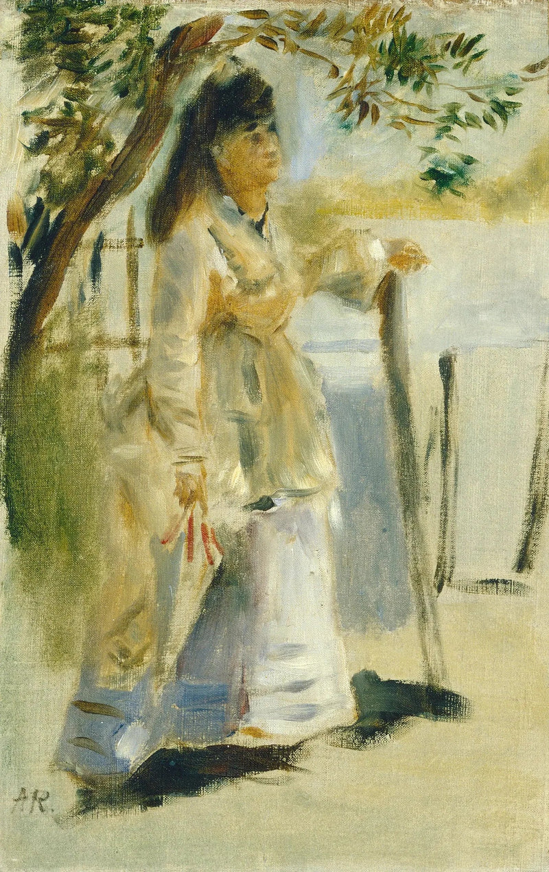 Bir Çit Yanındaki Kadın - Pierre-Auguste Renoir