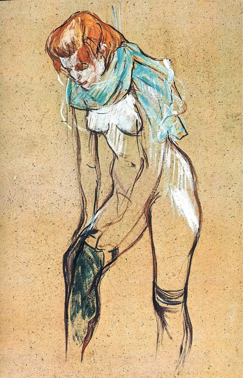 Çorap çeken kadın - Henri de Toulouse-Lautrec