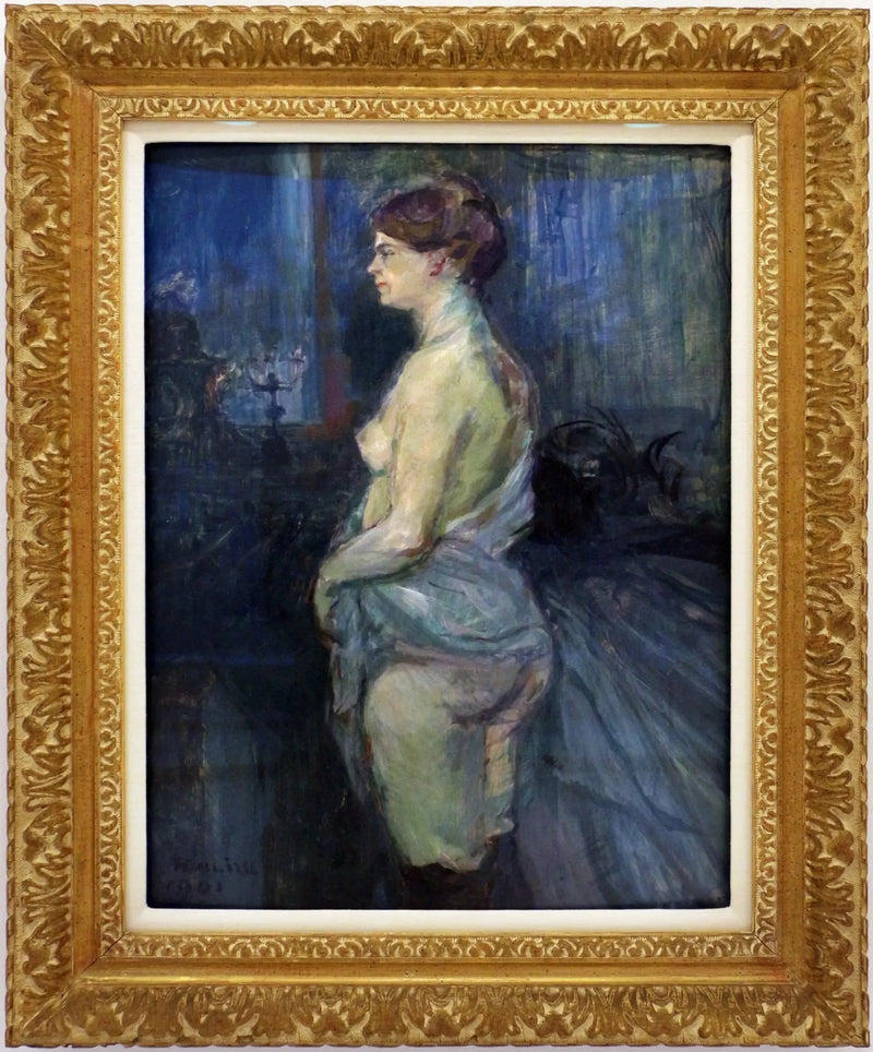 Gömleğini Sıkan Kadın - Henri de Toulouse-Lautrec