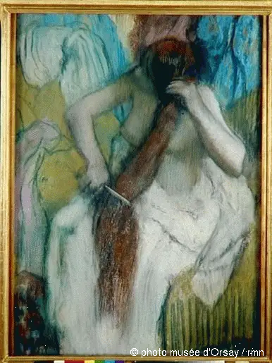 Saçını yapan kadın - Edgar Degas