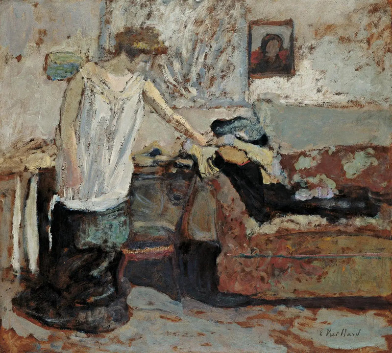Kadın soyunurken - Édouard Vuillard