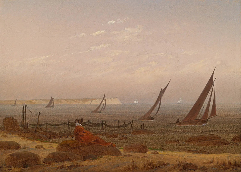 Rügen Plajındaki Kadın - Caspar David Friedrich