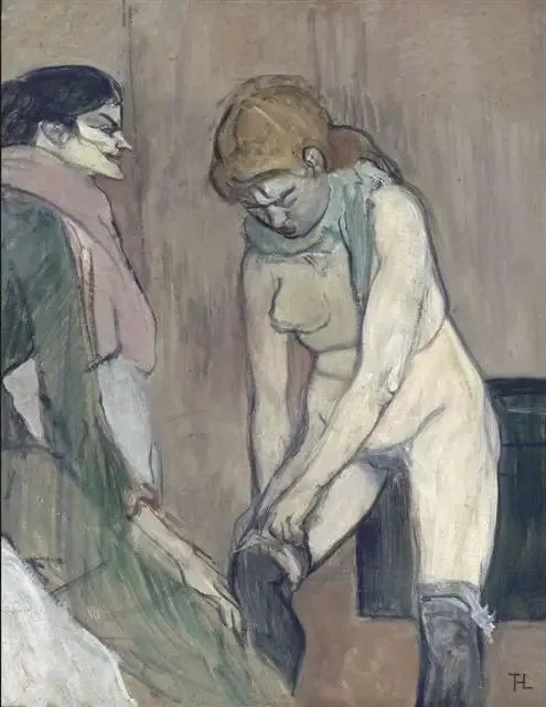 Çorap Giyen Kadın - Henri de Toulouse-Lautrec