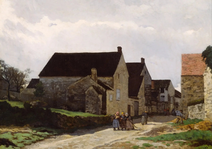 Ormana giden kadınlar, manzara - Alfred Sisley