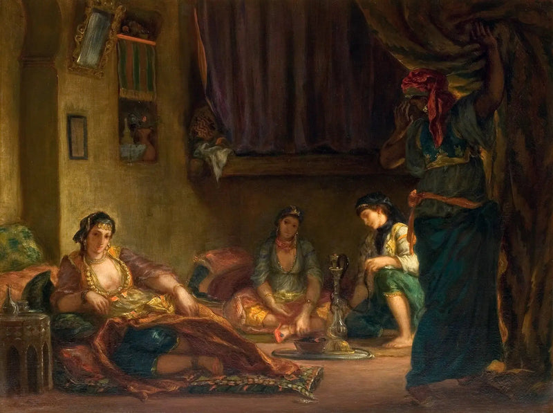 Cezayirli Kadınlar İç Mekanlarında - Eugène Delacroix