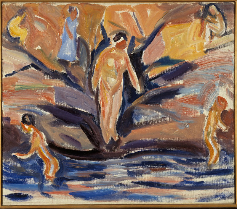 Kadınlar ve çocuklar banyo yapıyor - Edvard Munch