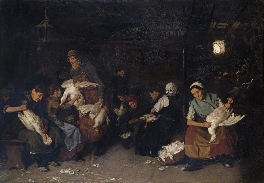 Kazları tüyleyen kadınlar - Max Liebermann