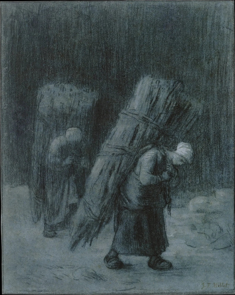 Kadınlar Saman Demetleri Taşıyor - Jean-François Millet