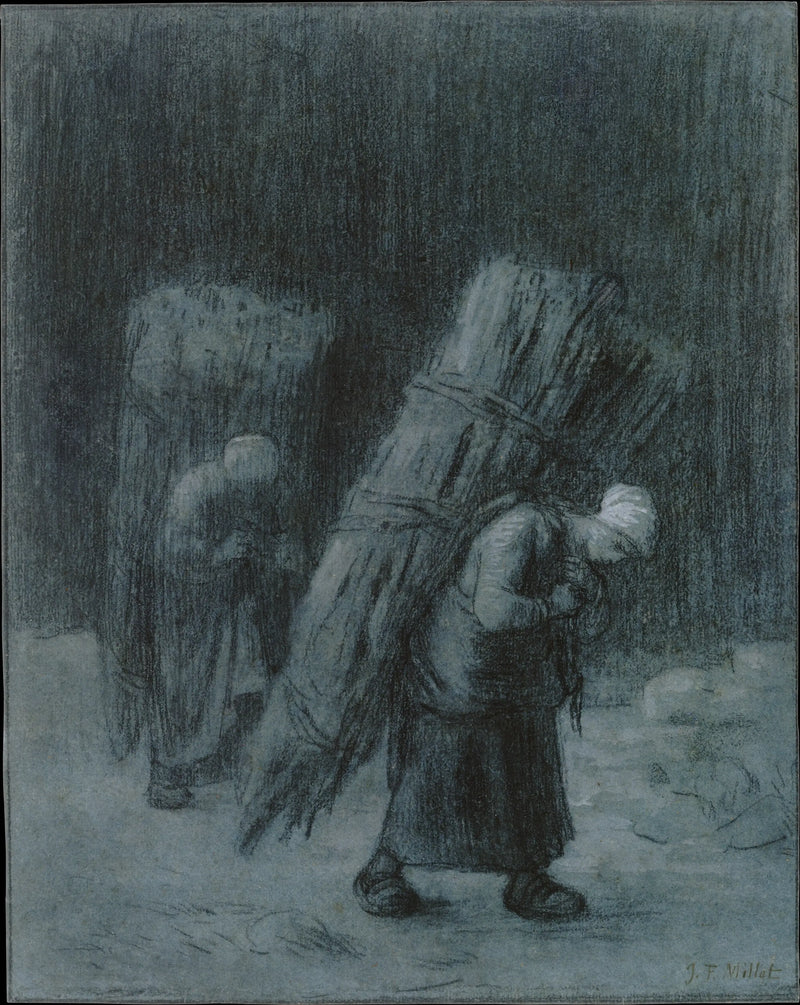 Kadınlar Saman Demetleri Taşıyor - Jean-François Millet