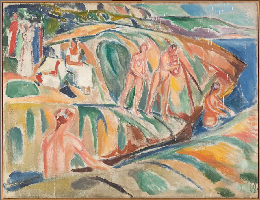 Kayalar Üzerinde Güneşlenen Kadınlar - Edvard Munch