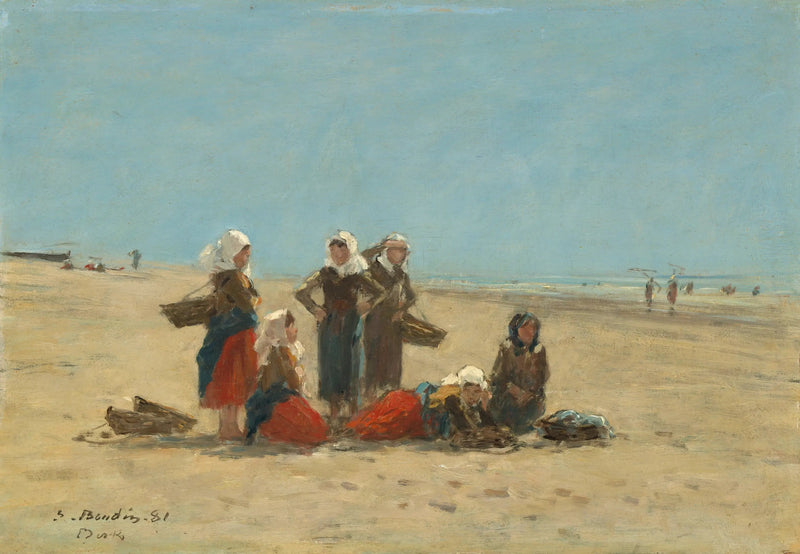 Berck Plajındaki Kadınlar - Eugène Boudin