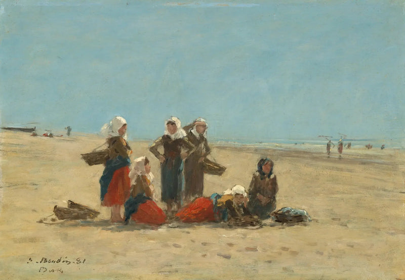Berck Plajındaki Kadınlar - Eugène Boudin
