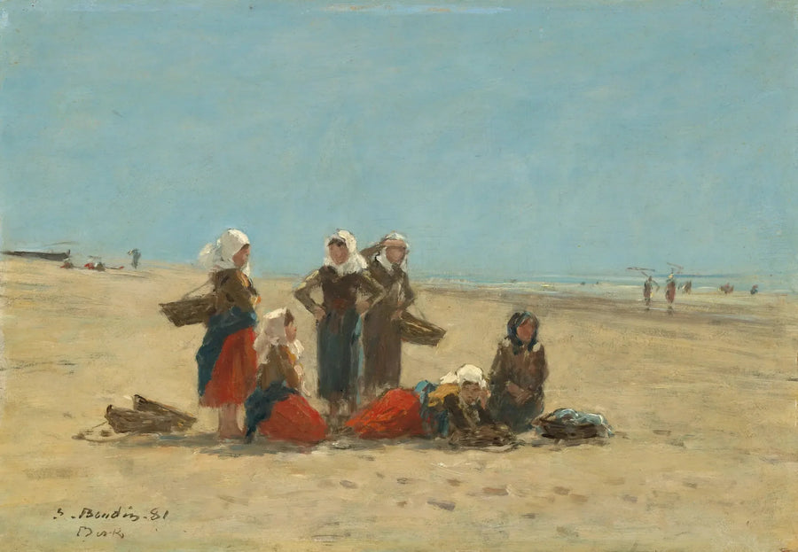 Berck Plajındaki Kadınlar - Eugène Boudin