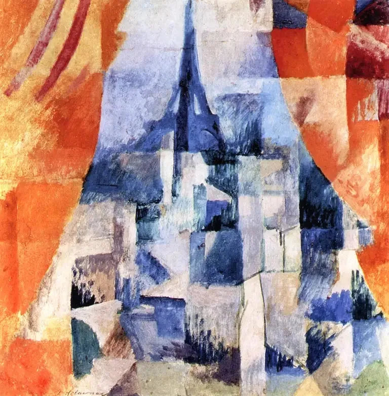 Turuncu Perdeli Pencere - Robert Delaunay