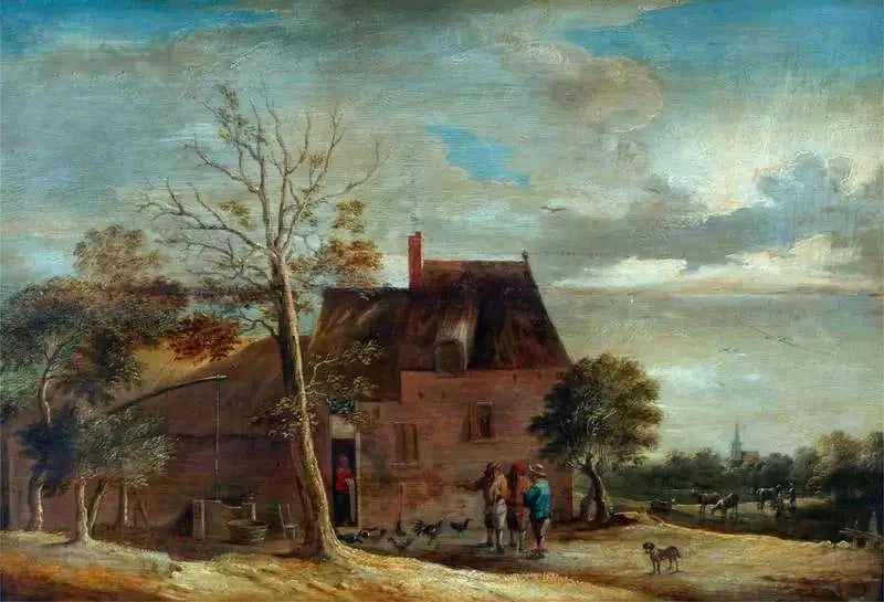 Çiftlik Sahnesiyle Figürler - David Teniers le Jeune