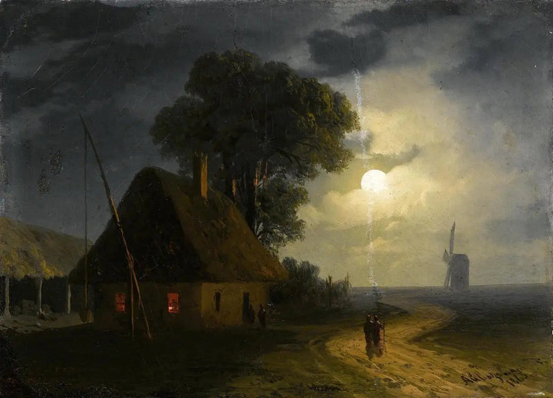 Ay Işığında Çiftlik ve Değirmen - Ivan Aïvazovski