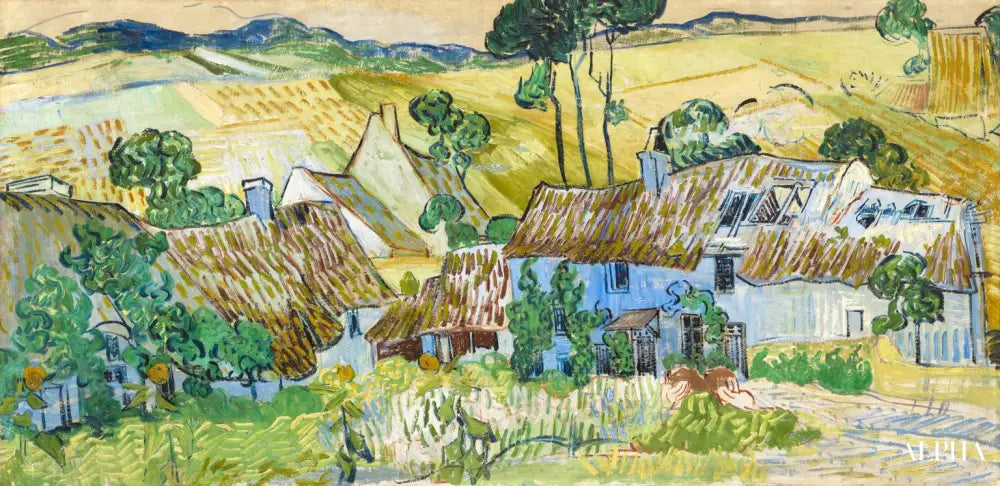 Fermes près d'Auvers - Van Gogh - Reproductions de tableaux et peintures haut de gamme