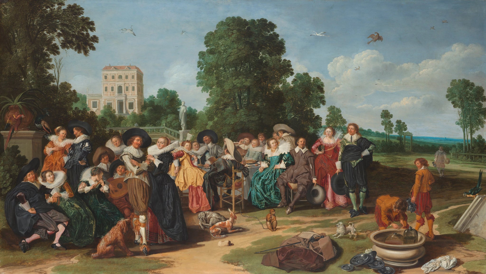 La fête à l'extérieur - Dirck Hals