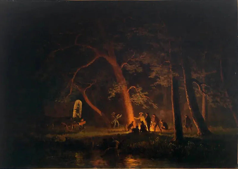 kamp ateşi - Albert Bierstadt