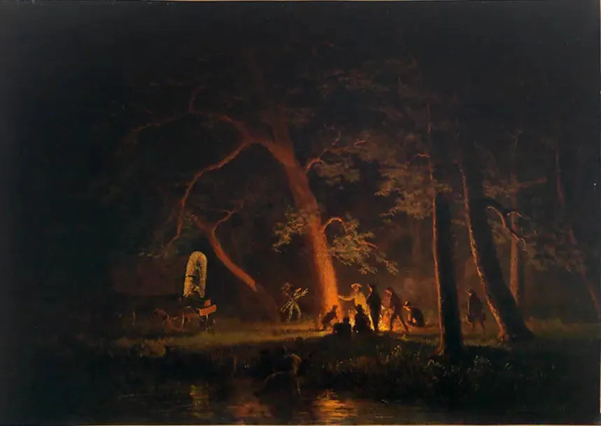 kamp ateşi - Albert Bierstadt