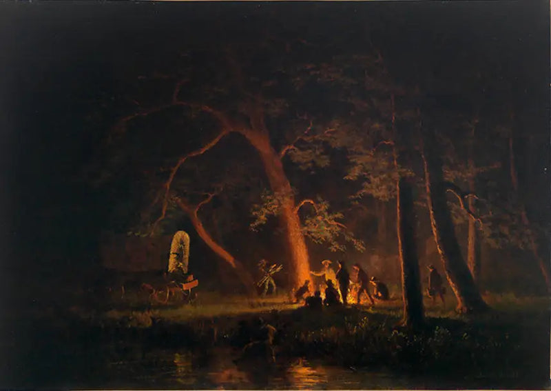 kamp ateşi - Albert Bierstadt