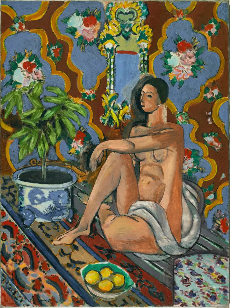 Süsleme arka planda dekoratif figür - Henri Matisse