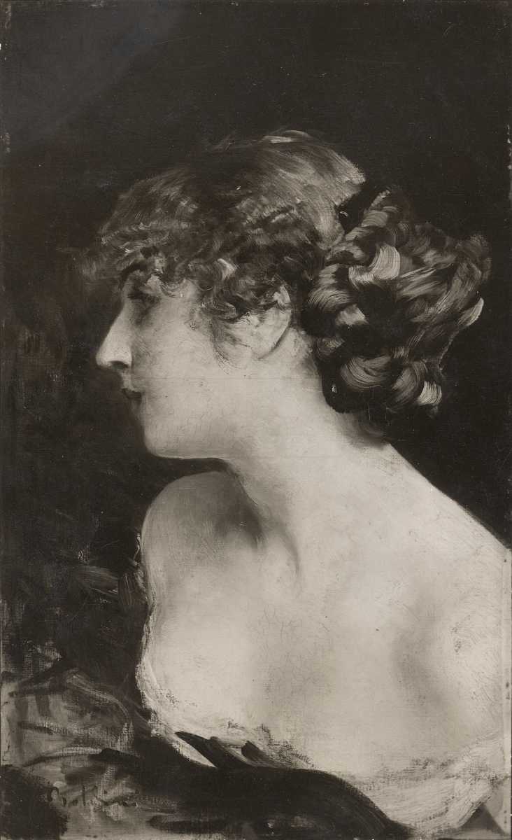 Figure féminine de profil - Giovanni Boldini