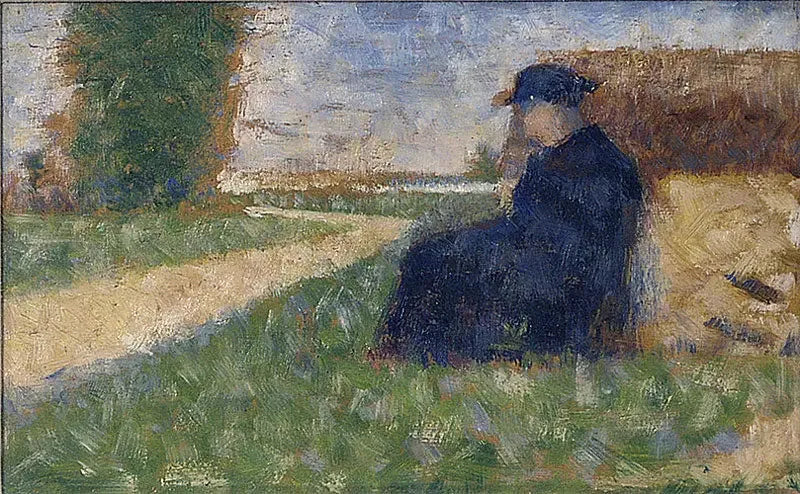 Barbizon'da Manzara İçinde Büyük Figür - Georges Seurat