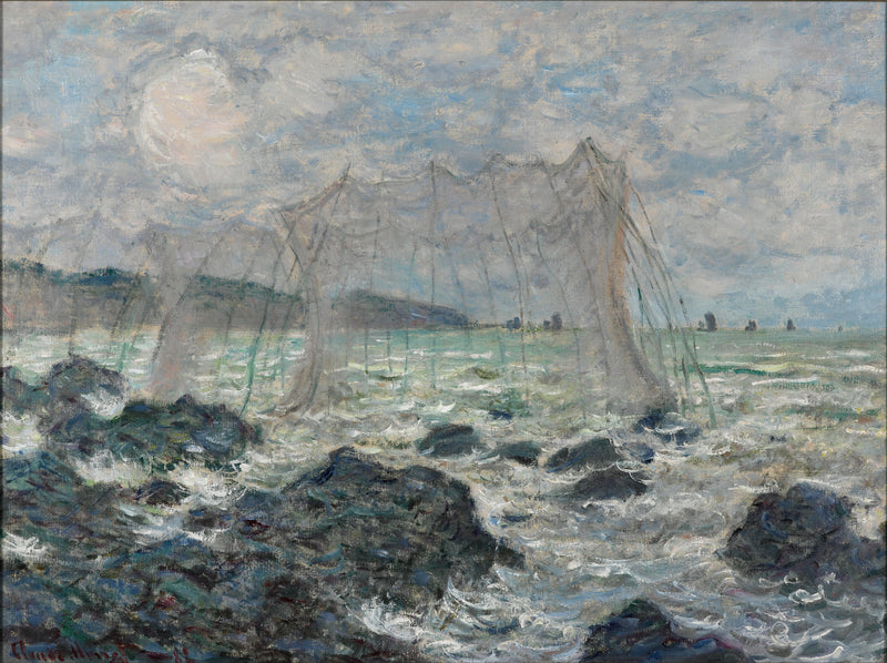 Pourville W768'deki balık ağları - Claude Monet