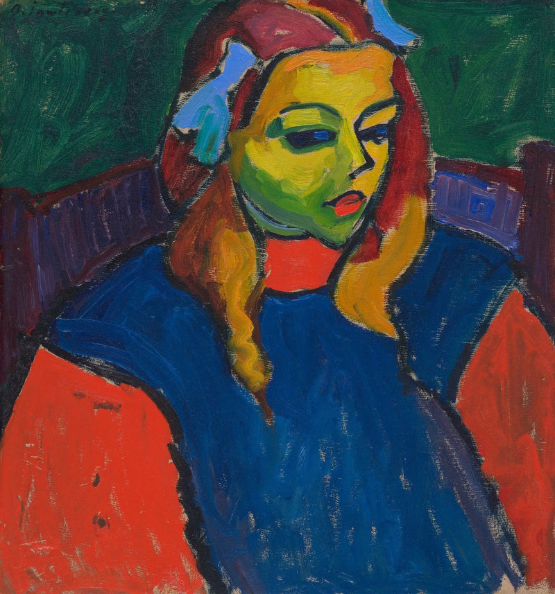 Yeşil Yüzlü Kız - Alexej von Jawlensky
