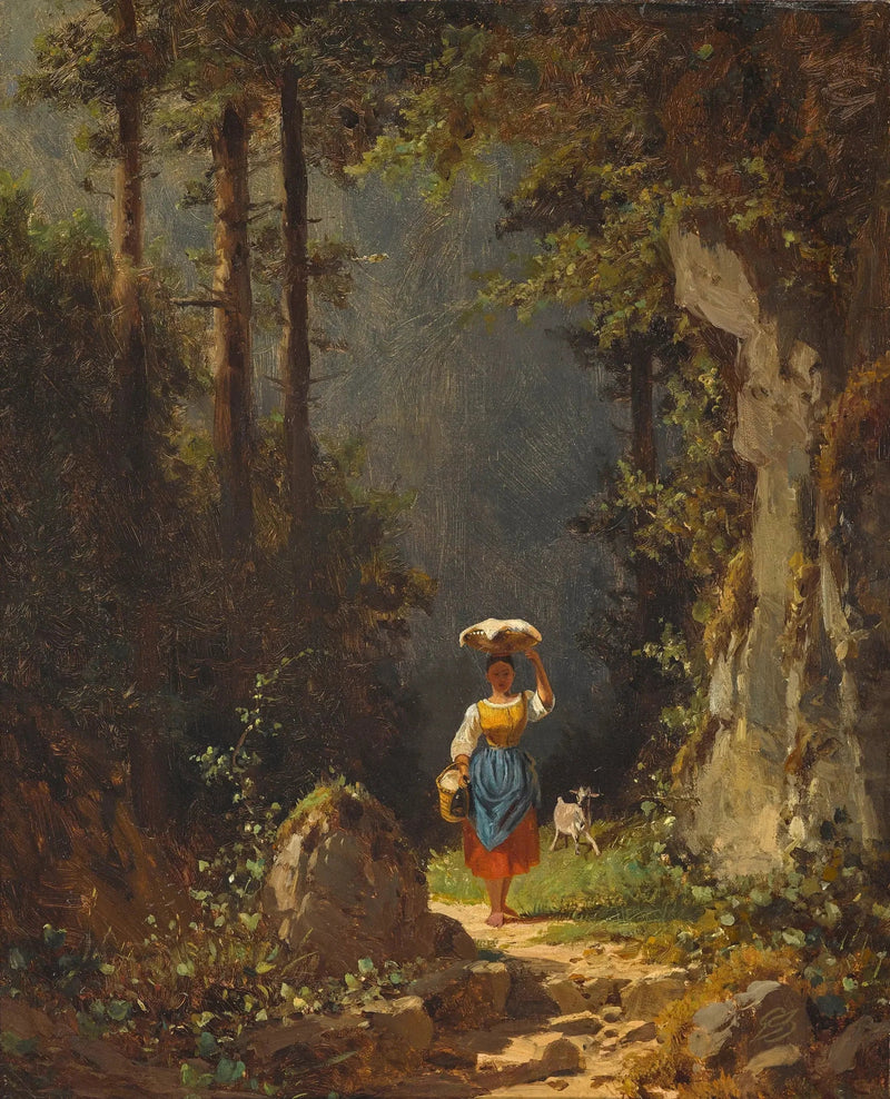 Keçi ile Kız - Carl Spitzweg